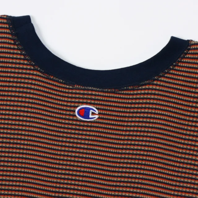 【Champion】官方直營 女款-CASUAL 條紋坦克背心-咖啡色(CW-Z323-376)