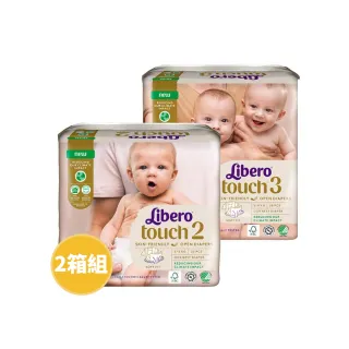 【麗貝樂】Touch 黏貼型紙尿褲 NB-2+S (2號32片x6包+3號28片x6包)