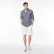 【NAUTICA】官方旗艦 男裝 葉片印花休閒襯衫(藍色)
