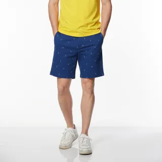 【NAUTICA】官方旗艦 男裝 帆船印花休閒短褲(藍色)