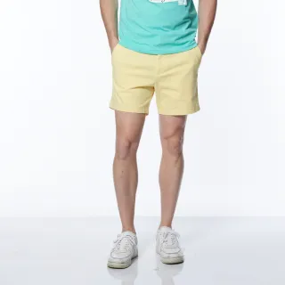 【NAUTICA】官方旗艦 男裝 素面棉質休閒短褲(黃色)