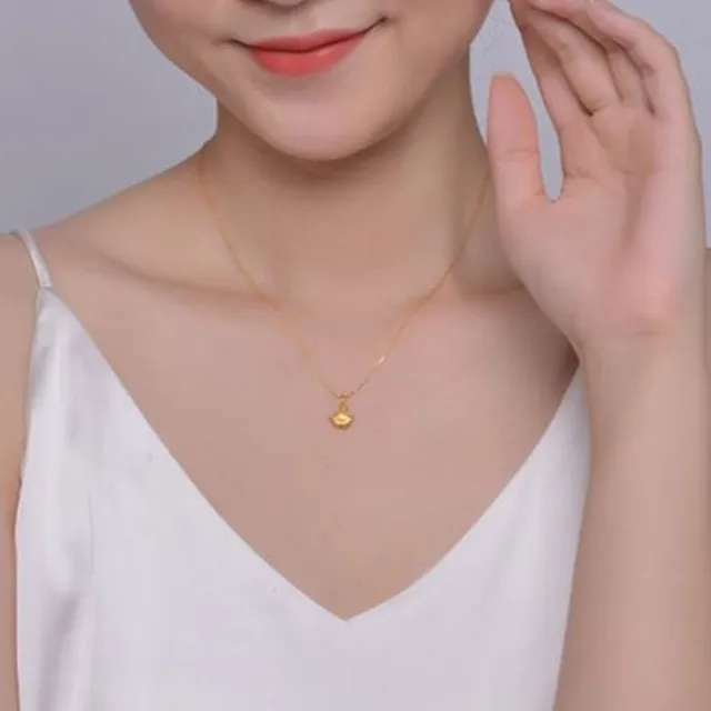 【Penny 珮妮】999黃金 迷你銀杏葉 項鍊吊墜(母親節 交換禮物 送女友 生日禮物 情人節 尾牙 新年 結婚送禮)