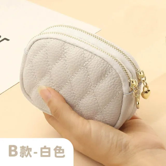 【MoonDy】包包 女生錢包 零錢包 零錢包女 卡包女 真皮包包 零錢包 迷你大容量硬幣包 頭層
