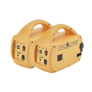【AUTOMAXX】DC/AC專業級不斷電手提式儲能電源 UP-5HX 二入組(附贈BSMI認證鋰鐵電池 大容量210Wh)