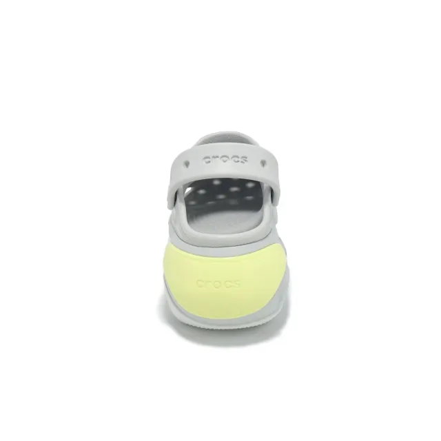 【Crocs】洞洞鞋 Bubble Crush Clog 男女鞋 貝殼泡芙 厚底克駱格 大氣灰 卡駱馳(2100611FT)