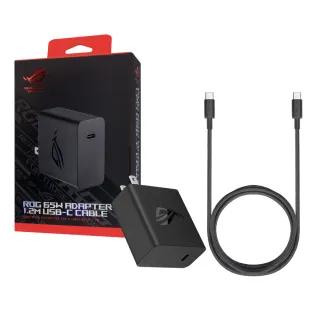 【ASUS 華碩】原廠新款公司貨 ROG 65W 快充充電器 & 1.2m Type-C 充電線組(2024新版)