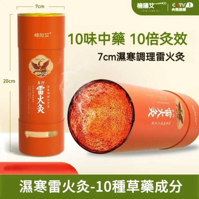 【楠陽艾】買1送1 雷火灸艾條7cm加粗加藥十年特大號(艾灸 艾柱 無無煙艾柱 無煙艾灸)