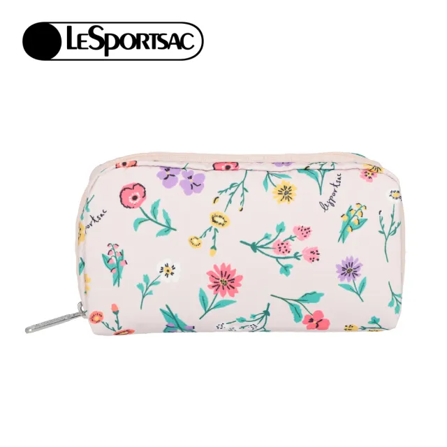【Lesportsac】Rectangular Cosmetic 長形化妝包 收納包 送禮 禮物 推薦 女包(輕舞野花)