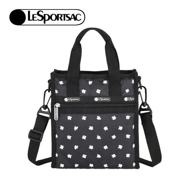 【Lesportsac】MINI N/S TOTE 迷你方型托特包 隨身小包 手提袋 送禮 禮物 推薦 女包(俏皮小雛菊)