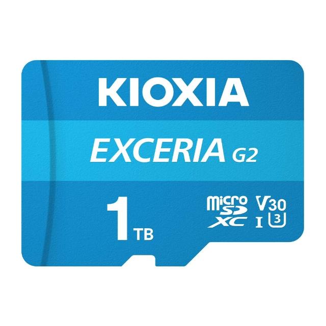【KIOXIA  鎧俠】EXCERIA G2 MicroSDHC UHS-I U3/V30 1TB 記憶卡(附轉卡)