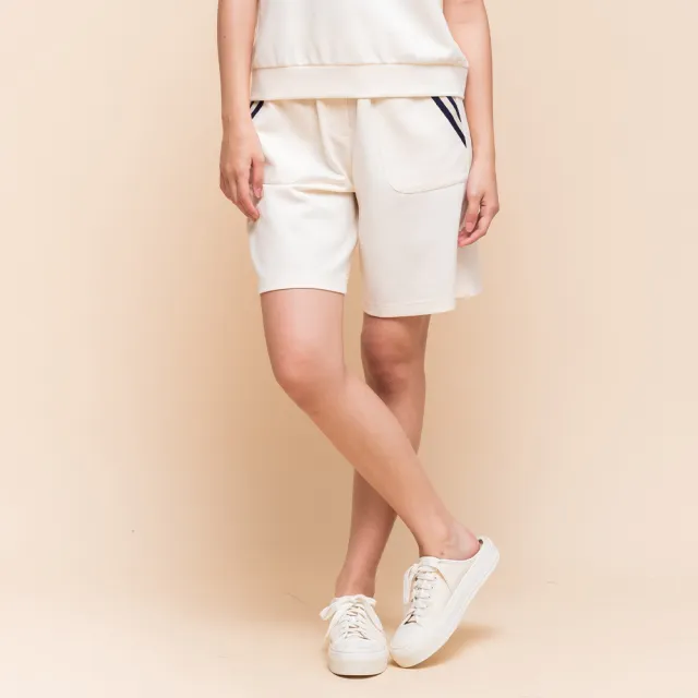 【perng yuh 芃諭名品】*日常節奏 織帶飾 彈力短褲(2025 SS Collection|4A春夏新品上市)