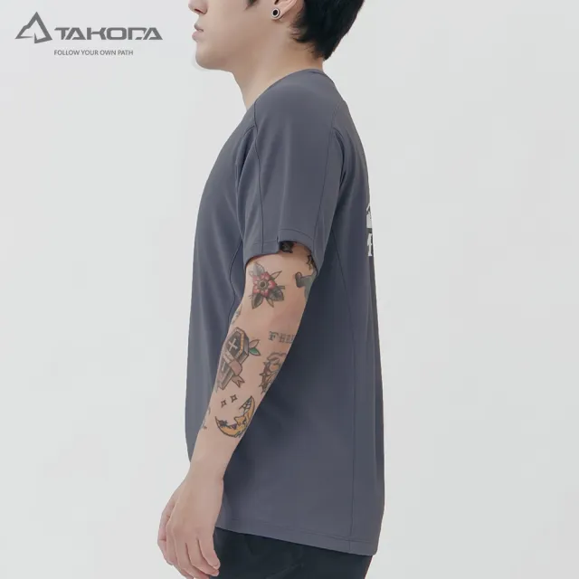 【TAKODA】Ogle 環保機能短袖印花系列 - Mountain 男款 兩色(吸濕排汗/抗菌抑臭/親膚防曬)
