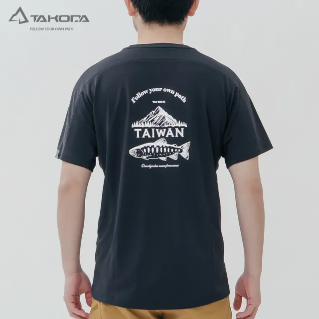 【TAKODA】Ogle 環保機能短袖印花系列- 台灣櫻鱒 男款 兩色(吸濕排汗/抗菌抑臭/親膚防曬)