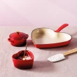 【Le Creuset】瓷器愛心烤皿2入-350ml(貝殼粉)