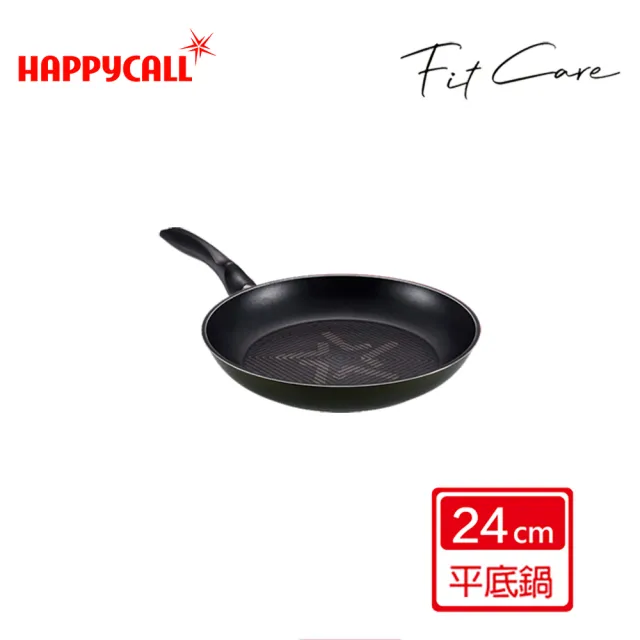 【HAPPYCALL】FITCARE鈦鑽石IH不沾鍋平底鍋24cm(電磁爐適用)