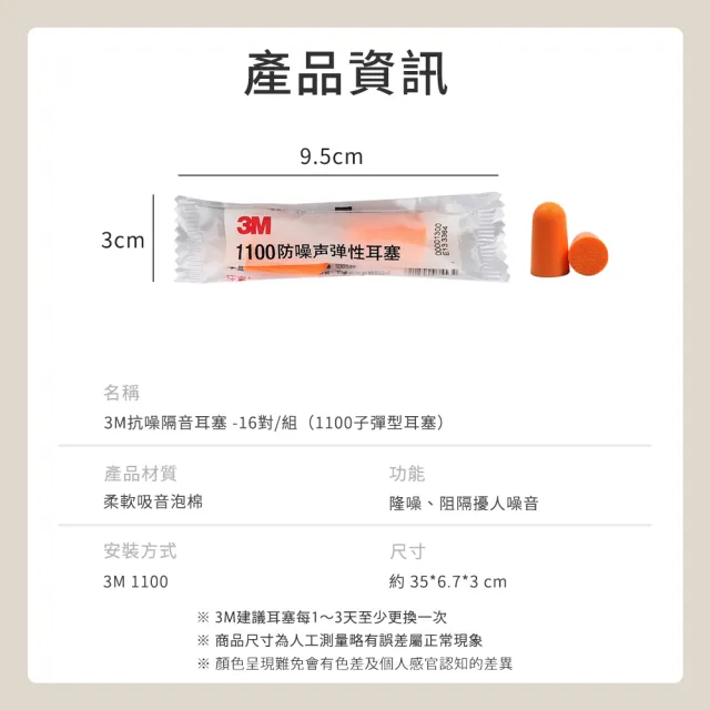 3M抗噪隔音耳塞改善睡眠 40對/組(3M耳塞 靜音 降噪 彈性耳塞 1100 拋棄式耳塞 一次性耳塞)