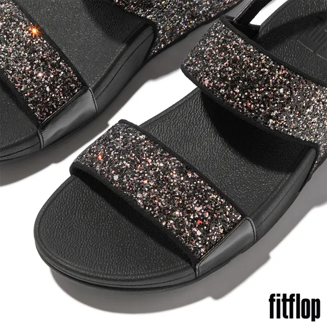 【FitFlop】LULU 多色調亮片後帶涼鞋-女(多色黑)