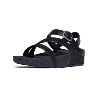 【FitFlop】SKINNY II Z字造型亮片交叉涼鞋-女(午夜藍)