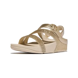 【FitFlop】SKINNY II Z字造型亮片交叉涼鞋-女(金色)