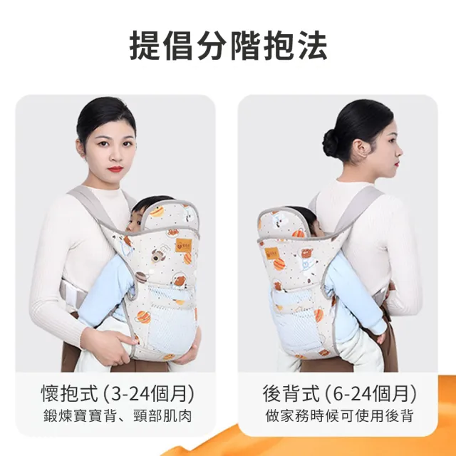 超輕量嬰兒雙肩背帶 多功能外出嬰兒揹巾 坐墊型背巾 新生兒腰凳背帶 (四季通用) 禮物
