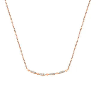 【Just Diamond】鎮金店 18K玫瑰金 Eternity 永恆心漾 鑽石項鍊