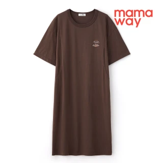 【mamaway 媽媽餵】迪士尼奇奇&蒂蒂孕哺洋裝(孕婦裝 哺乳洋裝 哺乳衣)