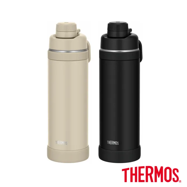 【THERMOS 膳魔師】可進洗碗機可提式設計不鏽鋼真空保溫瓶1000ml(FJU-1000)