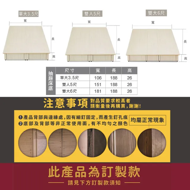【ASSARI】雙人5尺夏樂蒂內崁燈光機能型床組_床頭片+抽屜床底