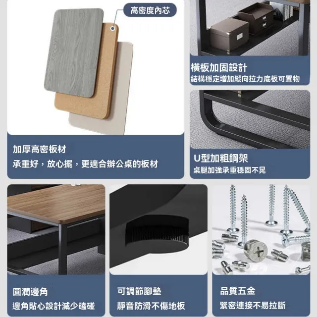 【超微米】辦公桌 簡約現代職員桌 員工工位 家用臥室台式電腦桌 寫字樓辦公桌(公司辦公桌)