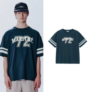 【MARITHE FRANCOIS GIRBAUD】官方旗艦 復古美式足球短袖T恤 MFG(灰藍色)