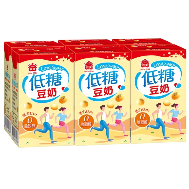 【義美】元氣無加糖/低糖豆奶系列250mlx2箱(共48入;原味/黑豆奶)