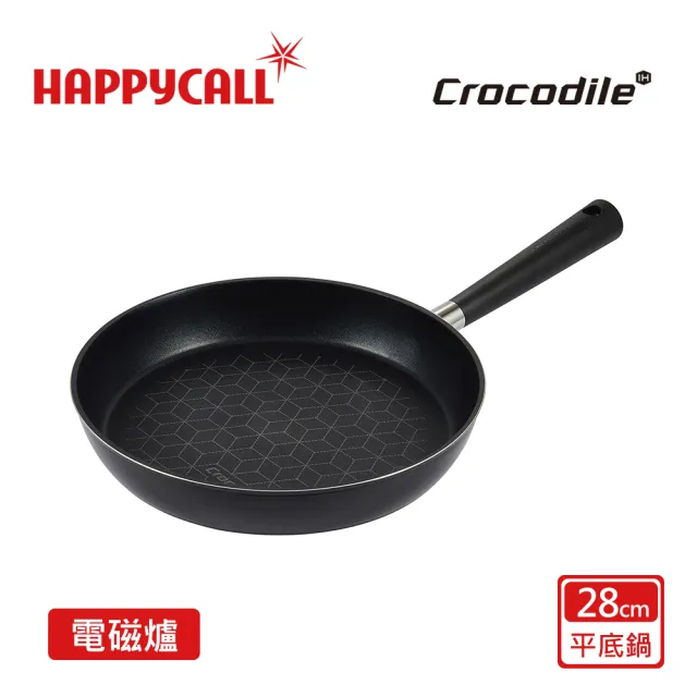 【HAPPYCALL】石墨烯IH極致鈦不沾鍋四鍋六件組(28cm深炒鍋/平底/方煎鍋/直立鍋蓋/20cm單柄湯鍋/售完不補)