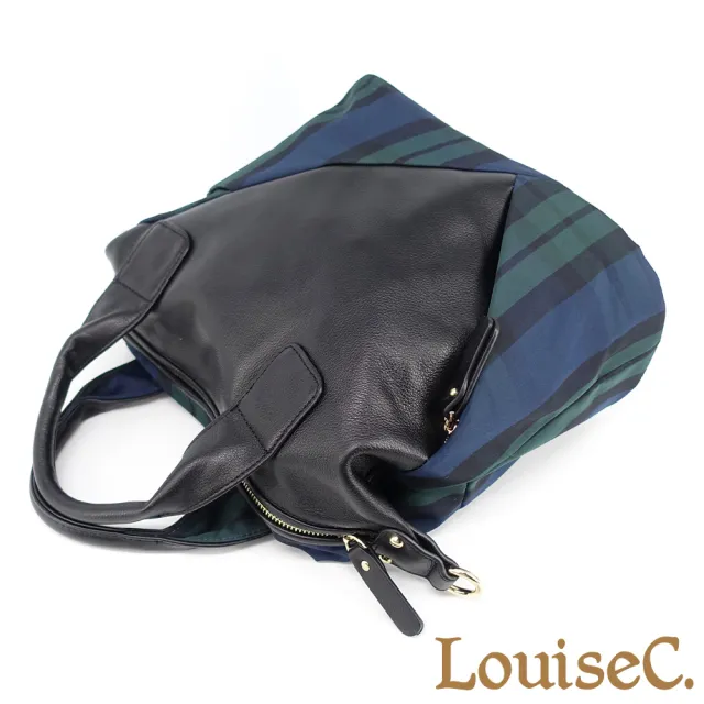 【LouiseC.】雙11 Tree House 牛皮+輕盈尼龍迷彩手提斜背防水包-2色(真皮包包 YS98124)