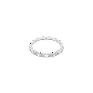 【SWAROVSKI 施華洛世奇】Matrix Vittore 戒指 欖尖形切割 白色 鍍白金色
