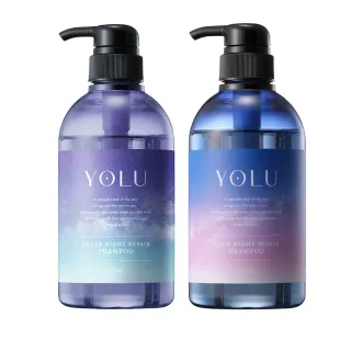 即期品【YOLU 官方直營】寧靜/舒緩修護洗髮精/潤髮乳475ml(晚安美髮瓶)