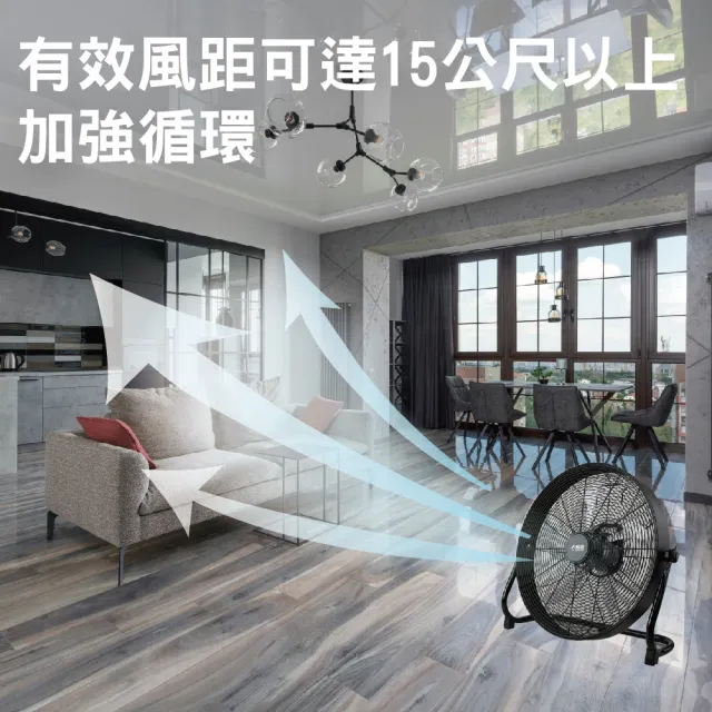 【勳風】16吋DC直流變頻雙電壓工業風循環扇/電風扇 落地扇(HFB-S0816)