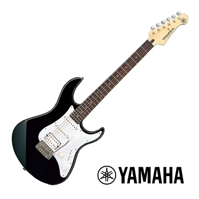 【Yamaha 山葉音樂】Pacifica PAC012 電吉他 黑 單單雙 小搖 入門(原廠公司貨 商品保固有保障 贈原廠琴袋)