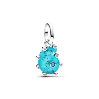 【Pandora 官方直營】Murano 琉璃藍海螺吊飾