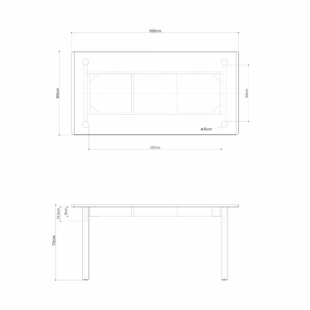 【MUJI 無印良品】木製桌/橡膠木/160*80(大型家具配送)