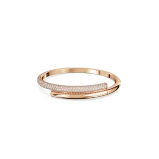 【SWAROVSKI 施華洛世奇】Dextera 手鐲 磁扣 白色 鍍玫瑰金色