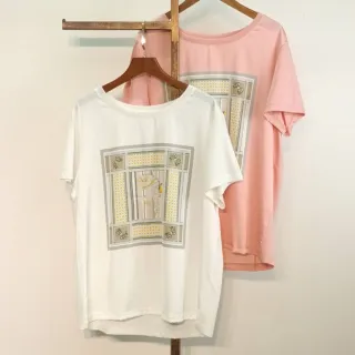 【SuperWands】亮彩輕薄圖騰上衣