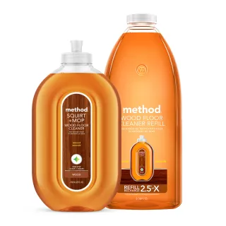 【method美則】木質硬質地板保養清潔劑739mlx2(敏感肌、毛孩、嬰幼兒家庭友善)