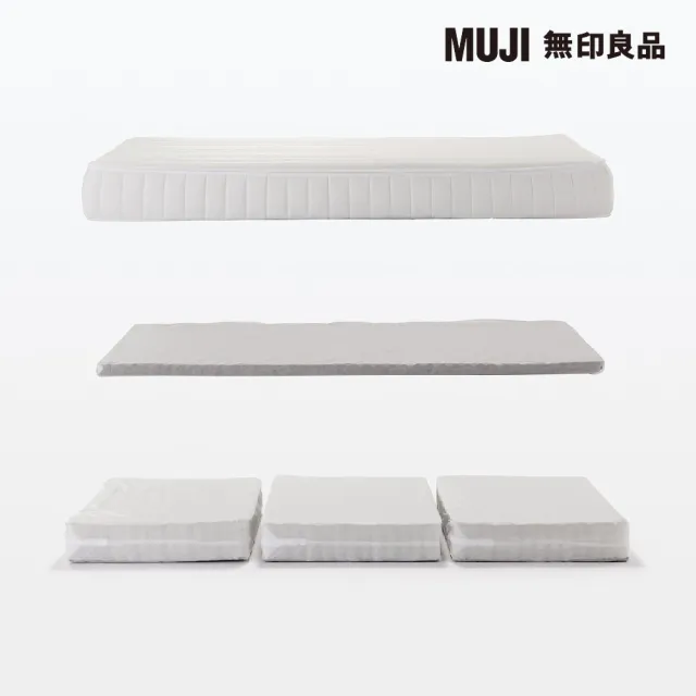 【MUJI 無印良品】高密度獨立筒翻身型床墊/SD 約寬122*深196*高21cm(大型家具配送)