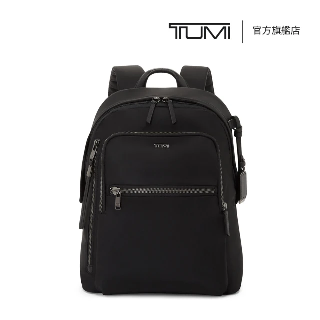 【TUMI】Voyageur Halsey 都會休閒後背包 - 黑(TUMI 官方旗艦店)