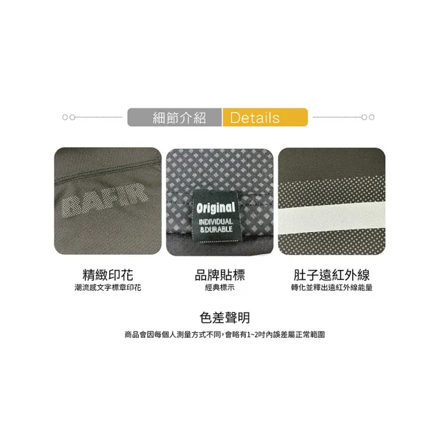 【GFoneone】夏季遠紅外線短袖T恤 痧痧么瘦T-FIR能量-黑色(T恤)