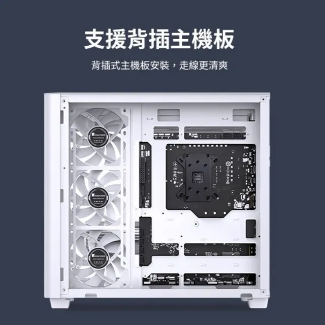 【JONSBO 喬思伯】TK3 台灣版 黑/白 雙曲環景機殼(預鎖4風扇/ATX/無A柱/雙360水冷/雙艙/分艙/BTF)