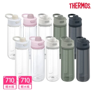 【THERMOS膳魔師】買1送1_彈蓋輕水瓶710ml 共2入(TP4329)