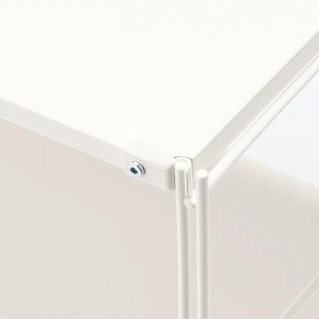 【MUJI 無印良品】SUS鋼製層架組/亮面淺灰/寬/中(大型家具配送)