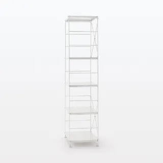 【MUJI 無印良品】SUS鋼製層架組/亮面淺灰/大(大型家具配送)