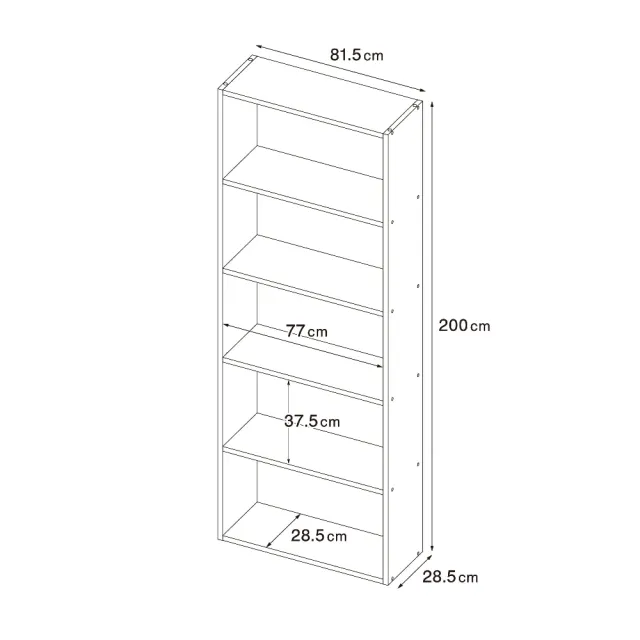 【MUJI 無印良品】自由組合層架/橡木/5層/寬版基本組/(大型家具配送)